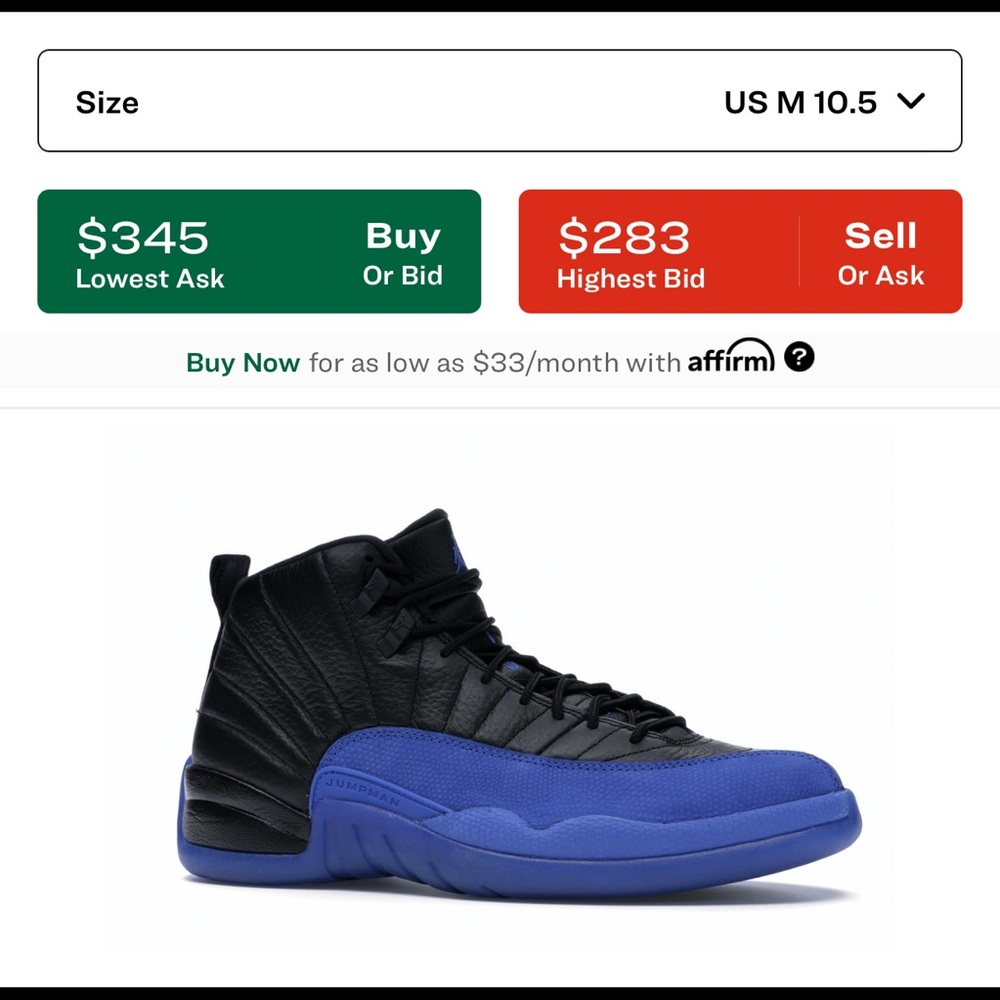 Jordan retro 12 is new condition